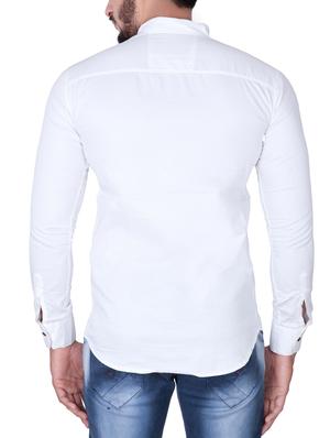 white cotton casual shirt - 15433733 - Standard Image - 3
