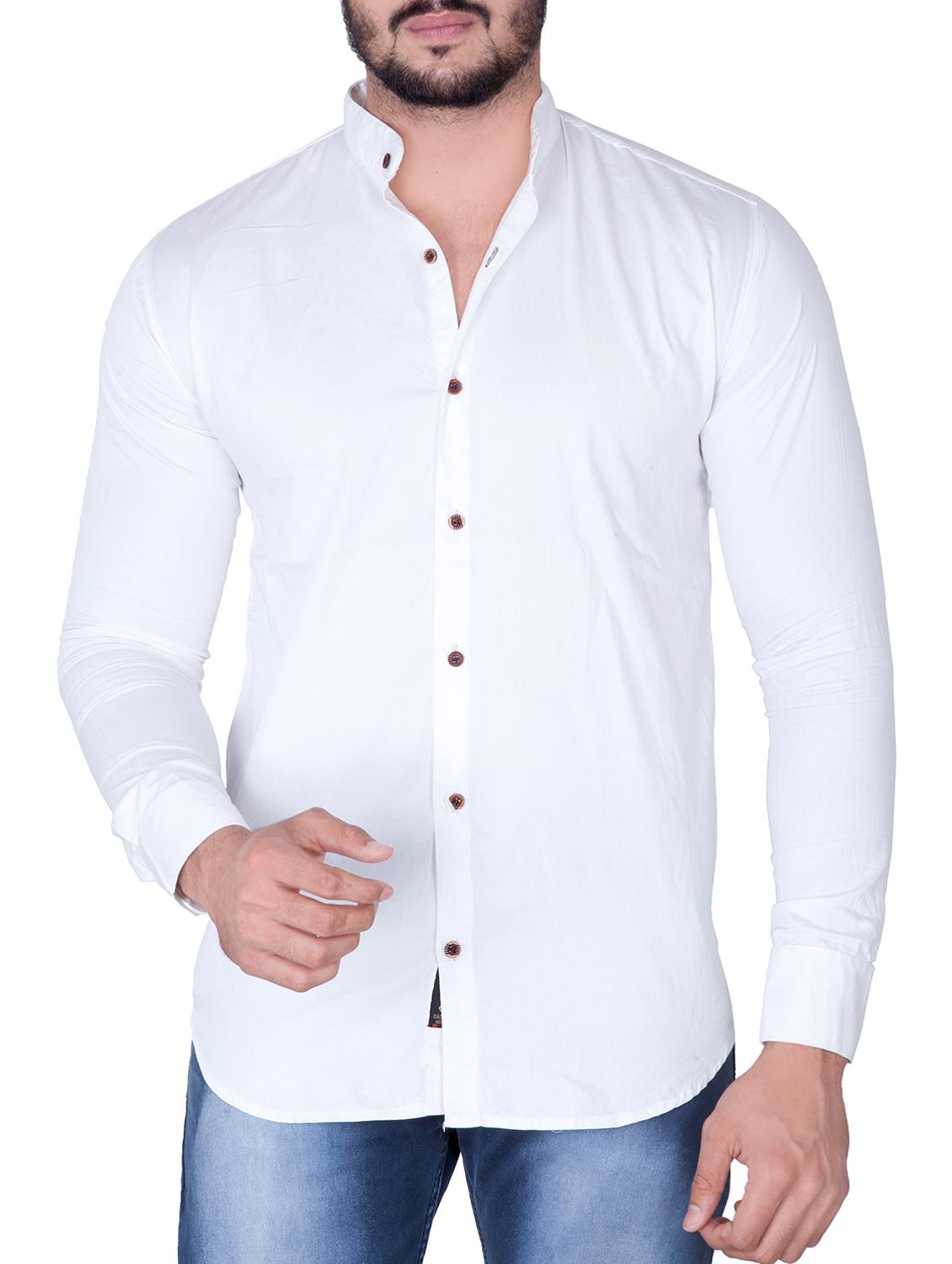 white cotton casual shirt - 15433733 - Zoom Image - 1