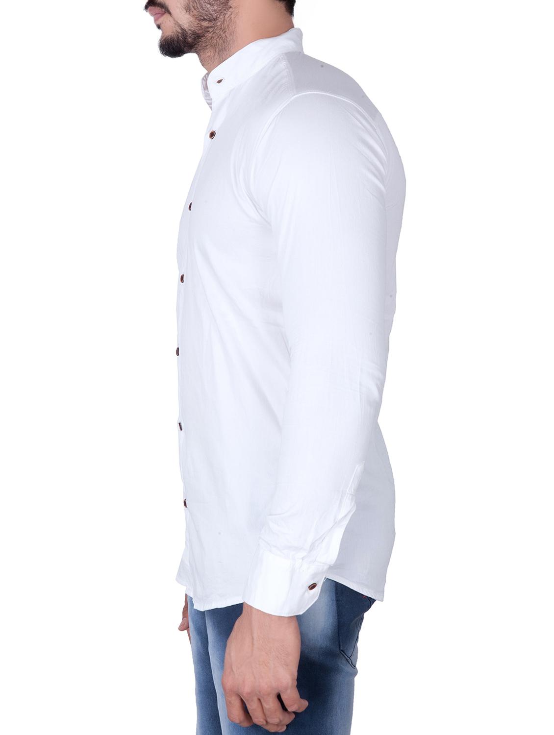 white cotton casual shirt - 15433733 - Zoom Image - 2