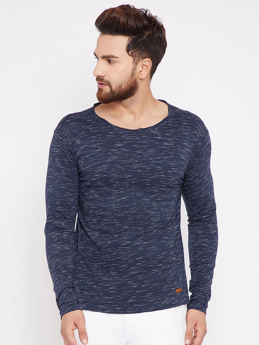 navy blue cotton t-shirt - 15434121 - Zoom Image - 1