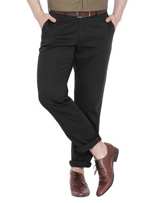 black cotton chinos casual trousers - 15434533 - Standard Image - 1