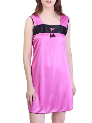 bow detail square neck short nighty - 15434614 - Standard Image - 1