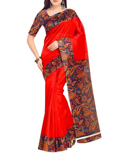 Paisley bordered saree with blouse - 15434641 - Very Small Image - 1