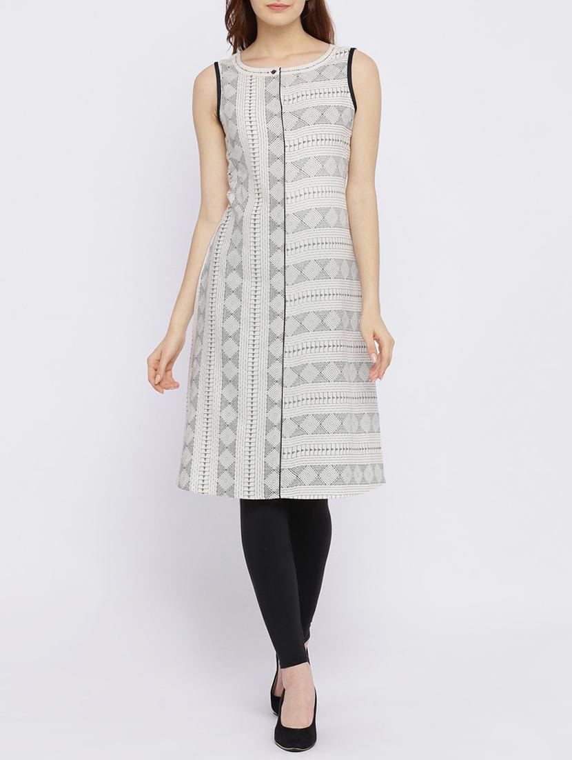 a-line printed kurta - 15434793 - Zoom Image - 1