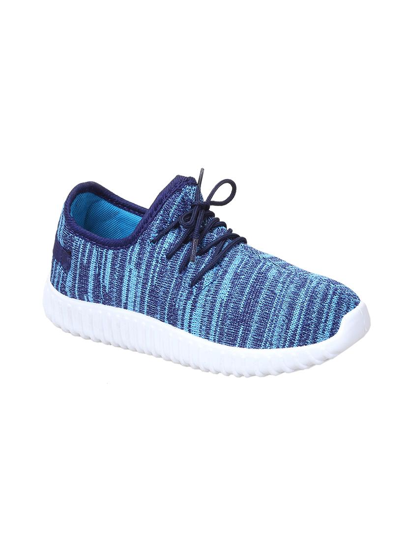 navy lace-up sports shoes - 15435121 - Zoom Image - 1