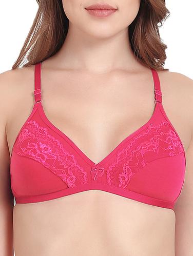 lace detail solid bra - 15435224 - Very Small Image - 1