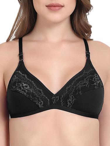 lace detail solid bra - 15435225 - Very Small Image - 1