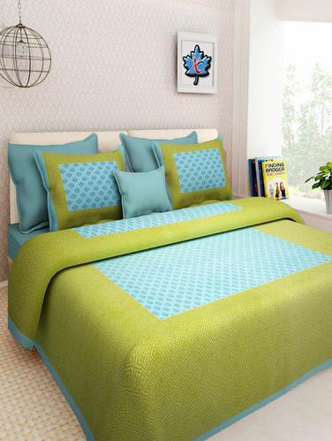 Cotton Double Bedsheet with 2 Pillow Covers - 15435272 - Very Small Image - 1