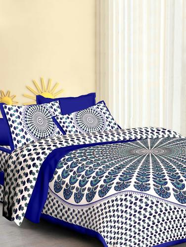 100% Cotton Comfort King Size Double Bedsheet with 2 Pillow Covers - 15435278 - Very Small Image - 1