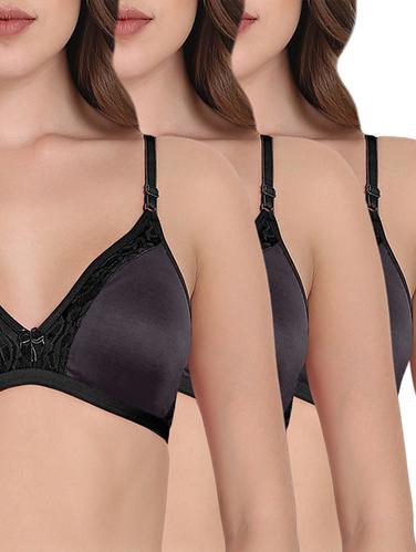 set of 3 lace detail bra - 15435294 - Very Small Image - 1