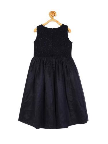 blue cotton blend frock - 15435326 - Very Small Image - 1