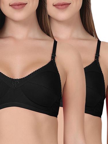 Set of 2 solid non padded bra - 15435442 - Very Small Image - 1