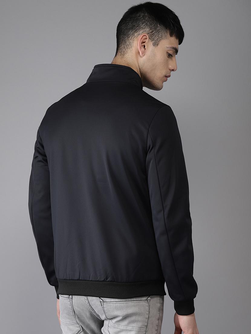 navy blue polyester casual jacket - 15435954 - Zoom Image - 3