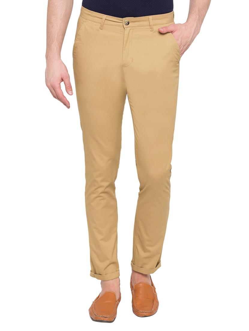 beige cotton chinos - 15436109 - Zoom Image - 1