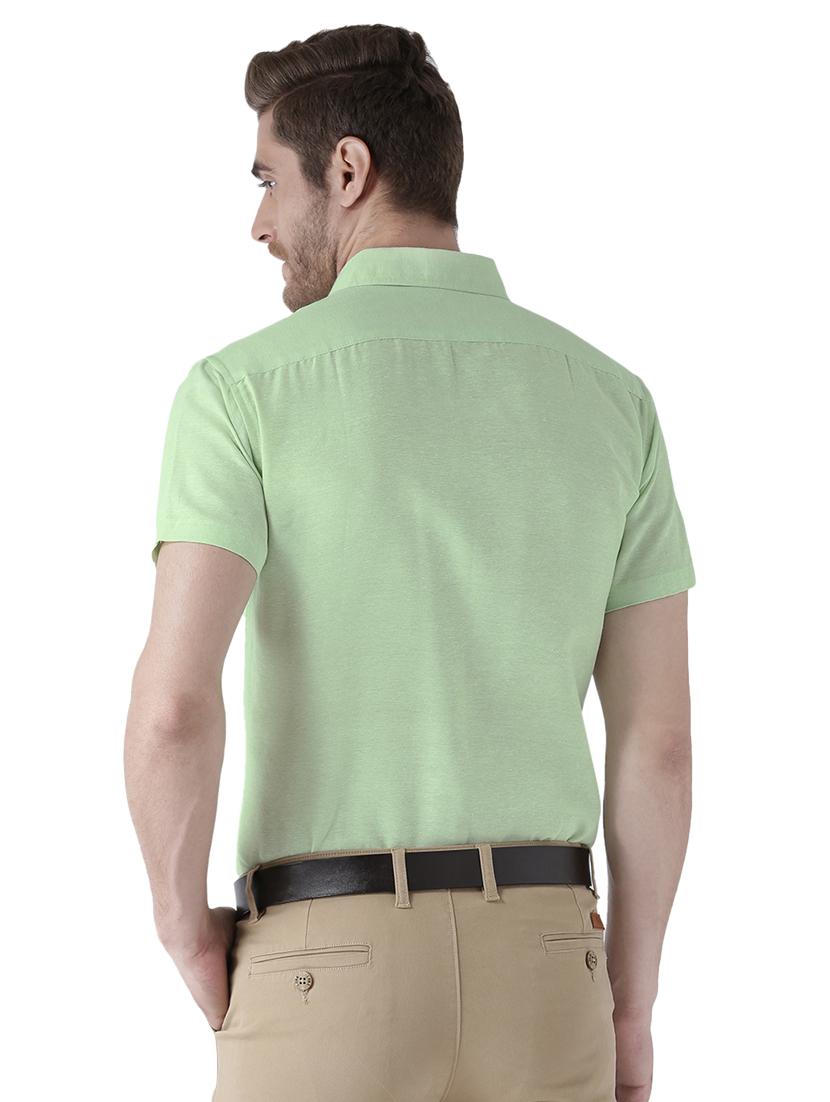 green cotton formal shirt - 15436253 - Zoom Image - 3