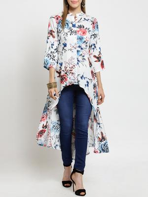 Fusion digital print kurta - 15436753 - Standard Image - 1