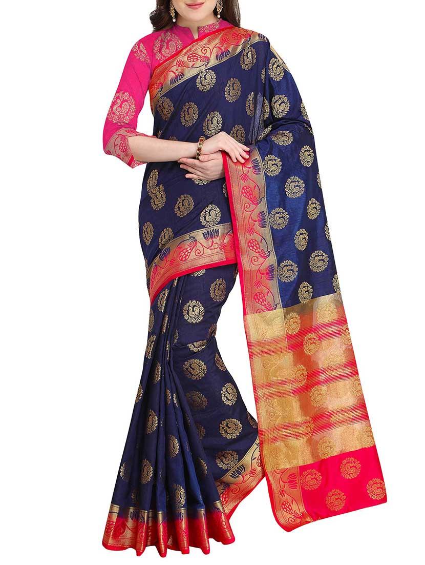 Conversational kanjivaram saree with blouse - 15436836 - Zoom Image - 1