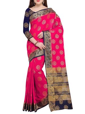Conversational kanjivaram saree with blouse - 15436837 - Standard Image - 1