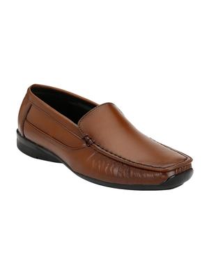 brown Leather formal slip ons - 15436975 - Standard Image - 1