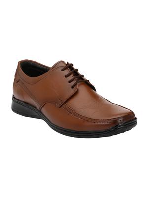 brown Leather lace-up derbys - 15436983 - Standard Image - 1