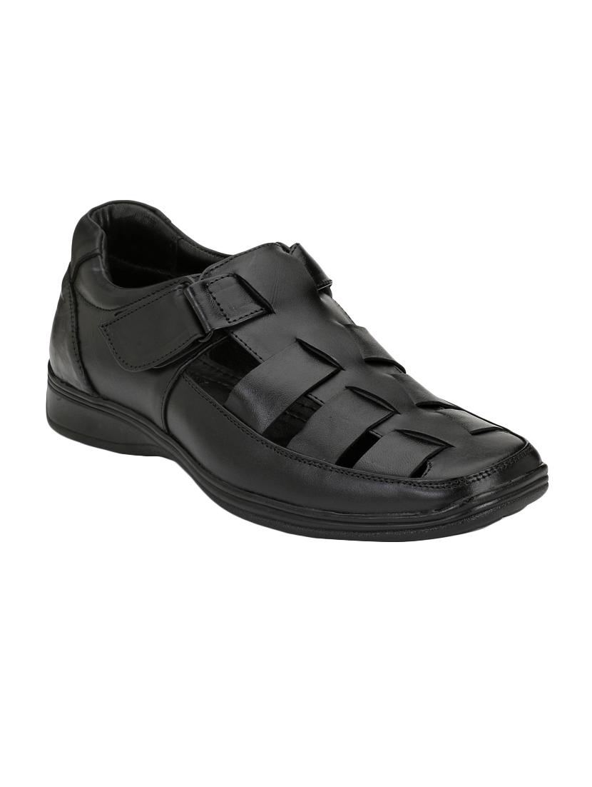 black Leather slip on sandals - 15436988 - Zoom Image - 1