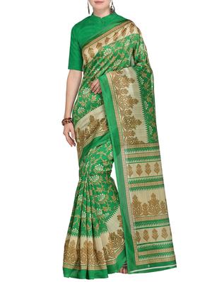Floral printed saree with blouse - 15437019 - Standard Image - 1