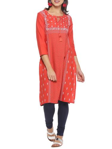 straight printed kurta - 15437125 - Very Small Image - 1
