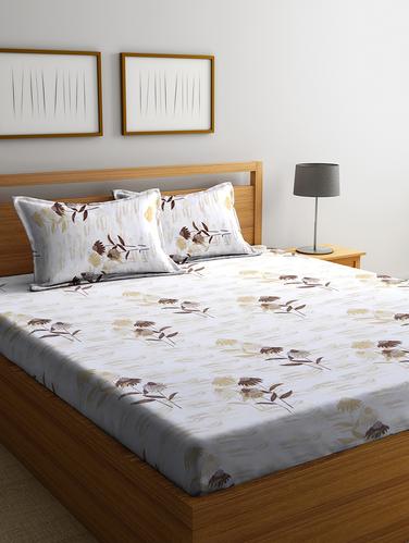 Cotton Double Bedsheet 2 Pillow Covers - 15437851 - Very Small Image - 1