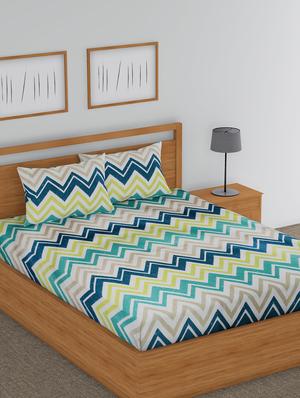 Cotton Double Bedsheet 2 Pillow Covers - 15437865 - Standard Image - 1