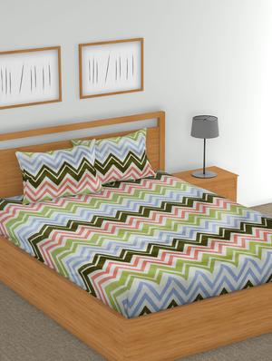 Cotton Double Bedsheet 2 Pillow Covers - 15437866 - Standard Image - 1