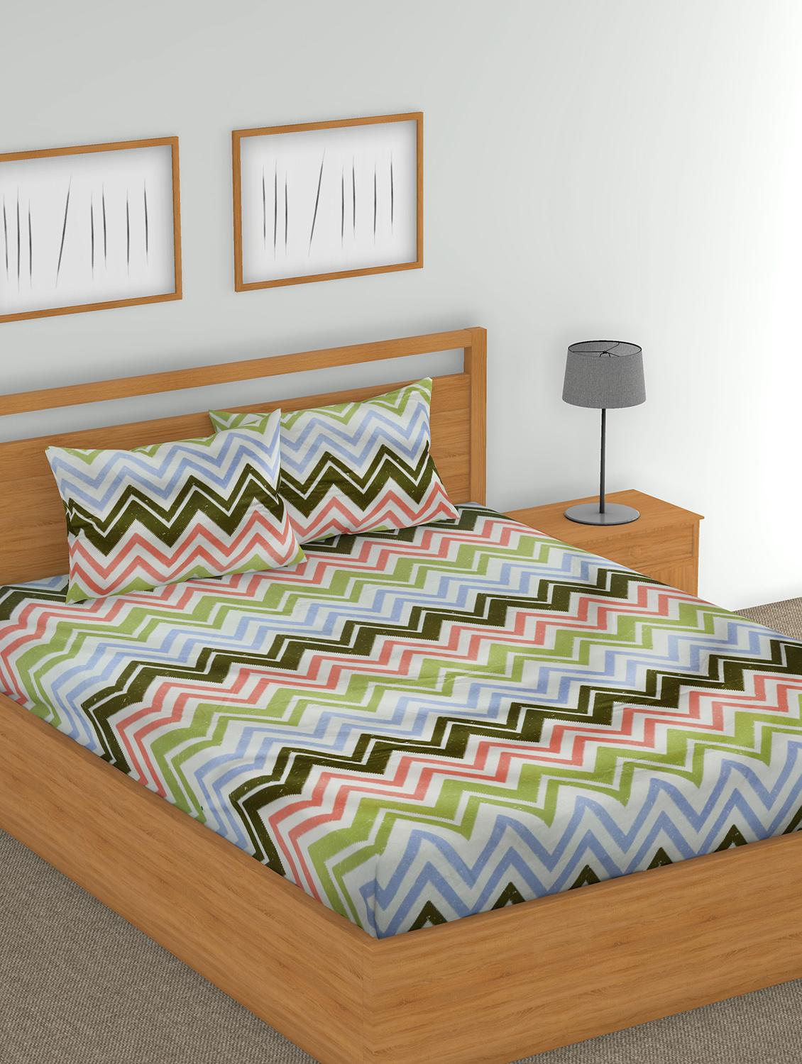 Cotton Double Bedsheet 2 Pillow Covers - 15437866 - Zoom Image - 1