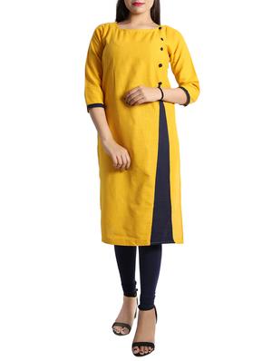 straight color block kurta - 15437920 - Standard Image - 1