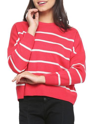 Striped crew neck pullover - 15437923 - Very Small Image - 1