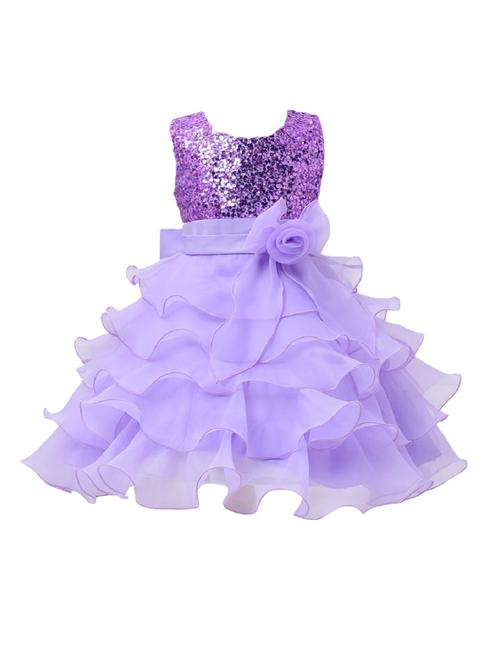 purple polyester frock - 15437937 - Standard Image - 1