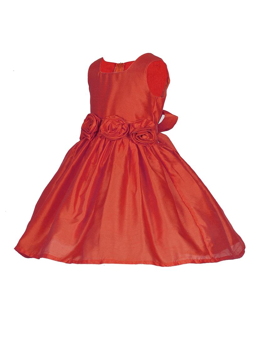 red polyester frock - 15437948 - Zoom Image - 2