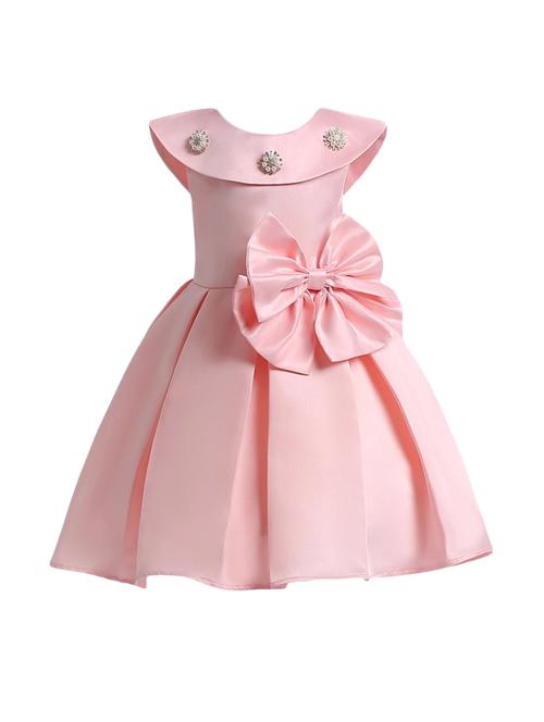 pink polyester frock - 15437985 - Very Small Image - 1