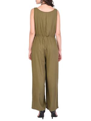button placket full leg jumpsuit - 15438070 - Standard Image - 3
