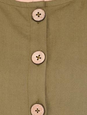 button placket full leg jumpsuit - 15438070 - Standard Image - 4