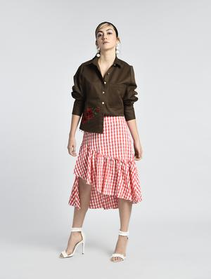 floral applique boxy fit shirt - 15438217 - Standard Image - 4