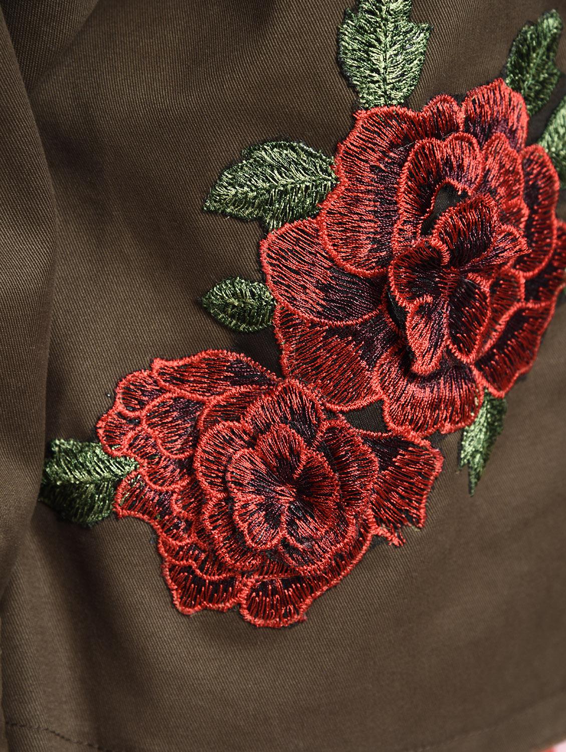 floral applique boxy fit shirt - 15438217 - Zoom Image - 5