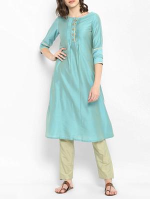Gota patti kurta with pant set - 15438286 - Standard Image - 1