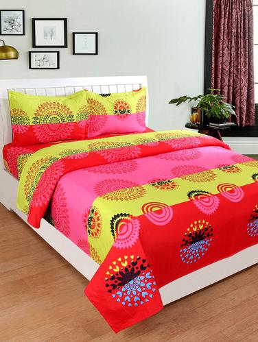 3D Printed Double Bedsheet With 2 Pillow Covers - 15438299 - Very Small Image - 1