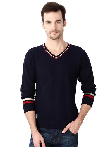 navy blue cotton pullover - 15438443 - Very Small Image - 1