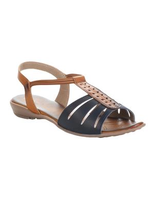 navy back strap sandals - 15438566 - Standard Image - 1