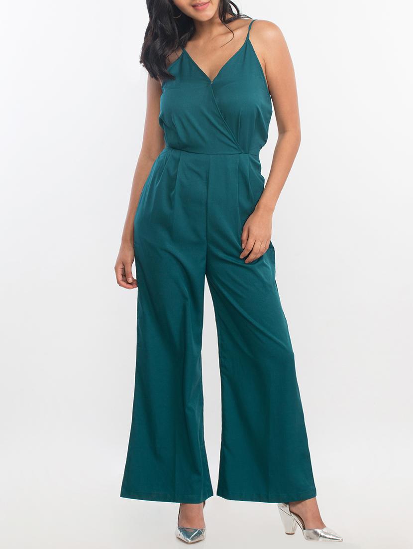 full leg pleated cami jumpsuit - 15439201 - Zoom Image - 1