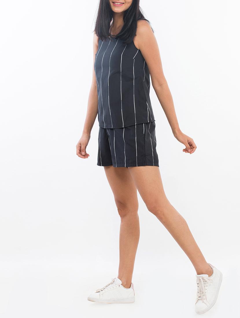 striped top & shorts set - 15439203 - Zoom Image - 2