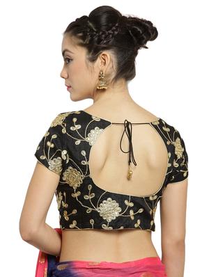 black silk embroidered blouse - 15440376 - Standard Image - 3