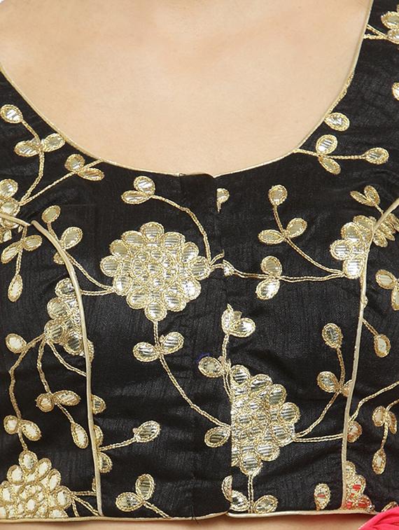 black silk embroidered blouse - 15440376 - Zoom Image - 4