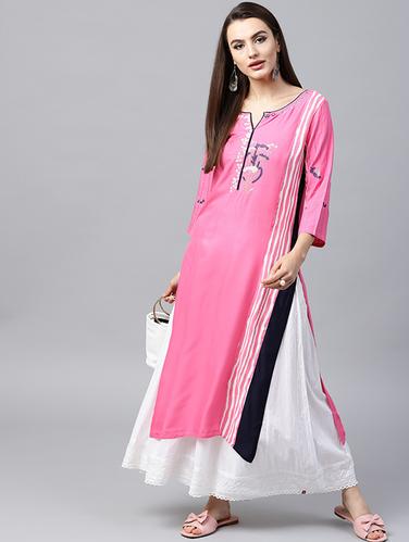 straight printed kurta - 15440546 - Very Small Image - 1