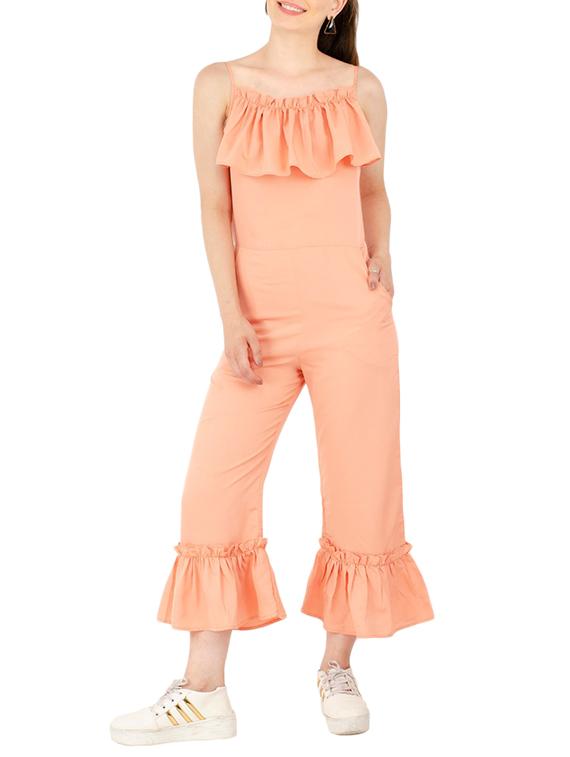 ruffled full leg cami jumpsuit - 15440685 - Zoom Image - 1